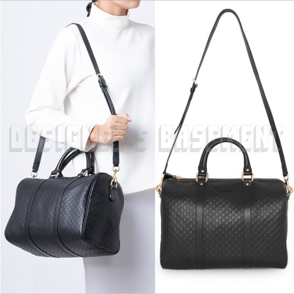 Gucci Black Textured Shoulder Bag - Picture 5 of 13